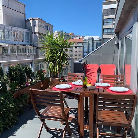 Ferienwohnung Penthouse With Terrace And Views Near Oza'S Beach A Coruña Exterior foto